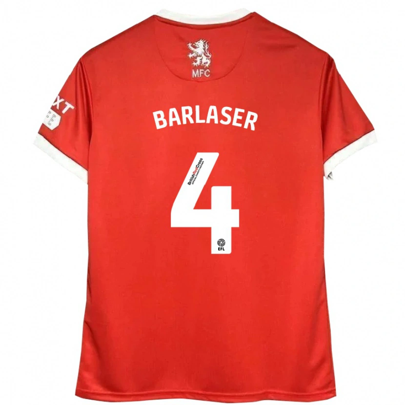 Danxen Kvinnor Dan Barlaser #4 Röd Vit Hemmatröja Matchtröjor 2024/25 Tröjor T-Tröja
