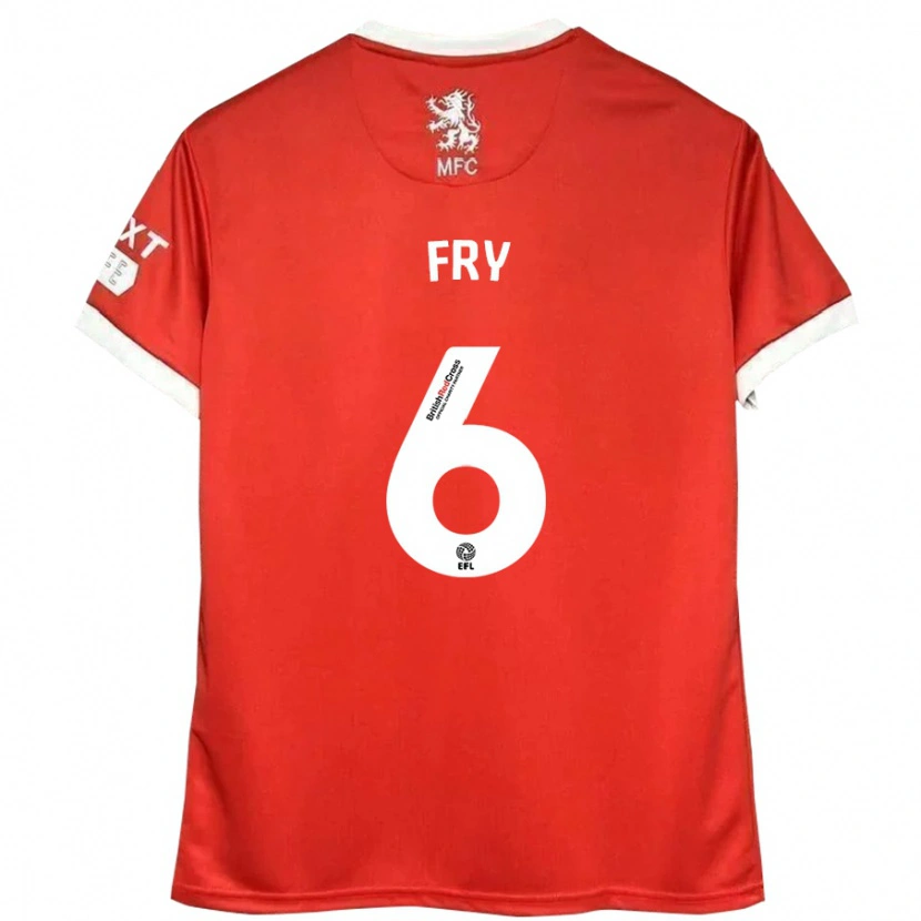 Danxen Kvinnor Dael Fry #6 Röd Vit Hemmatröja Matchtröjor 2024/25 Tröjor T-Tröja