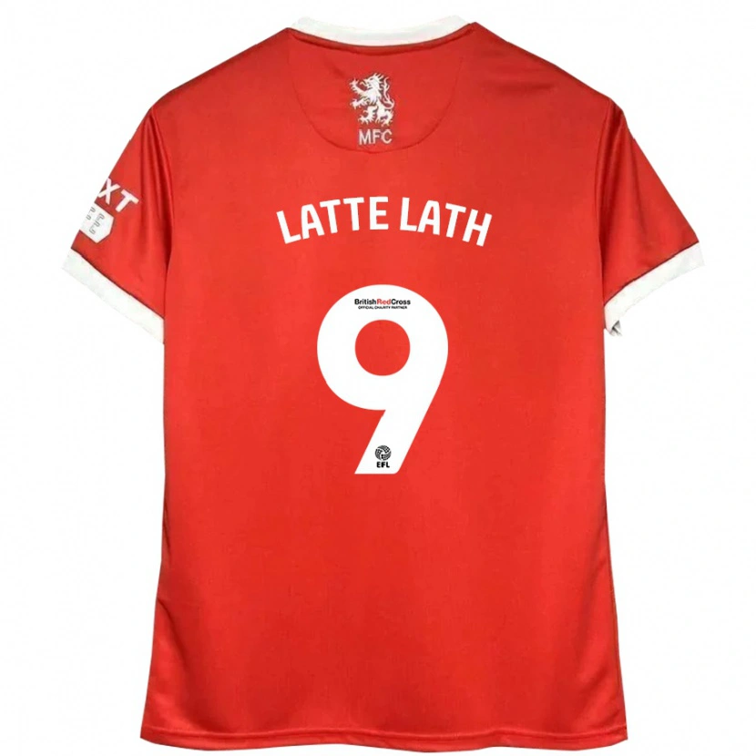 Danxen Kvinnor Emmanuel Latte Lath #9 Röd Vit Hemmatröja Matchtröjor 2024/25 Tröjor T-Tröja