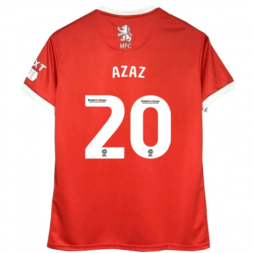 Danxen Kvinnor Finn Azaz #20 Röd Vit Hemmatröja Matchtröjor 2024/25 Tröjor T-Tröja