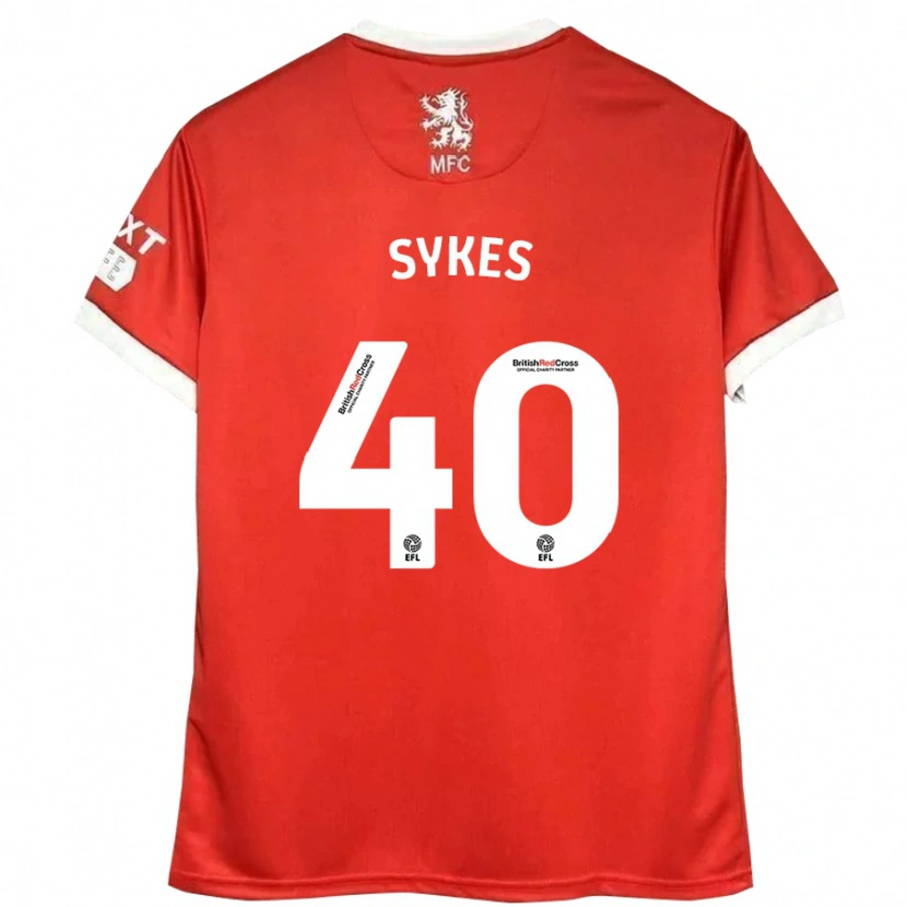 Danxen Kvinnor Cain Sykes #40 Röd Vit Hemmatröja Matchtröjor 2024/25 Tröjor T-Tröja