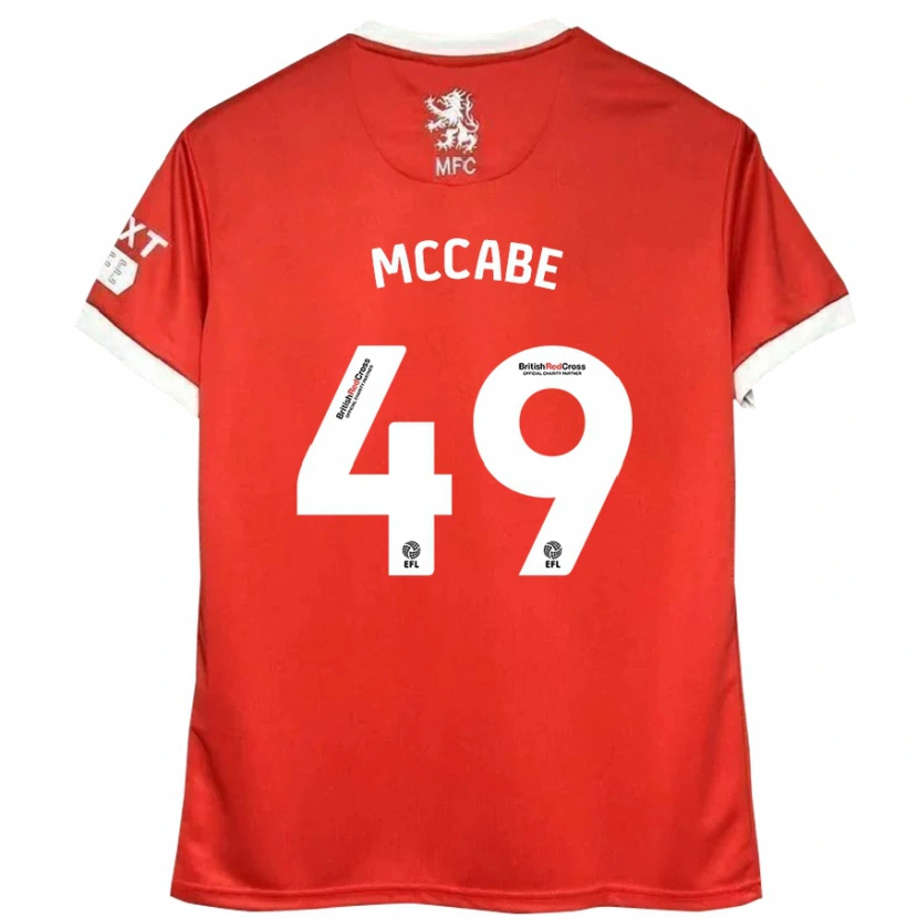 Danxen Kvinnor Law Mccabe #49 Röd Vit Hemmatröja Matchtröjor 2024/25 Tröjor T-Tröja