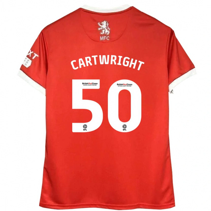Danxen Kvinnor Fin Cartwright #50 Röd Vit Hemmatröja Matchtröjor 2024/25 Tröjor T-Tröja