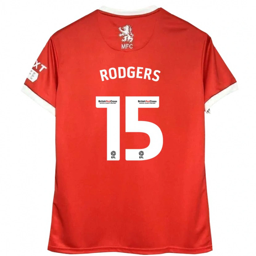 Danxen Kvinnor Amber Rodgers #15 Röd Vit Hemmatröja Matchtröjor 2024/25 Tröjor T-Tröja