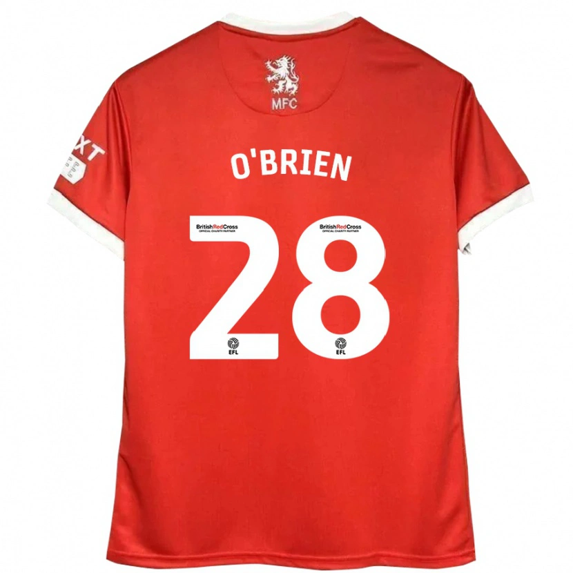 Danxen Kvinnor Lewis O'brien #28 Röd Vit Hemmatröja Matchtröjor 2024/25 Tröjor T-Tröja