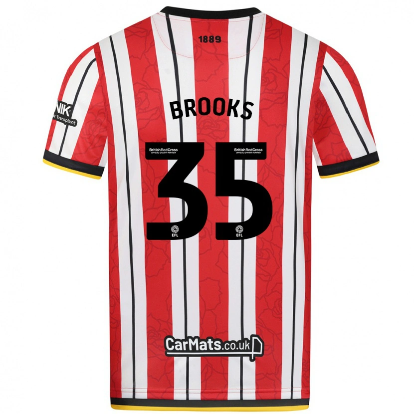Danxen Kvinnor Andre Brooks #35 Röda Vita Ränder Hemmatröja Matchtröjor 2024/25 Tröjor T-Tröja
