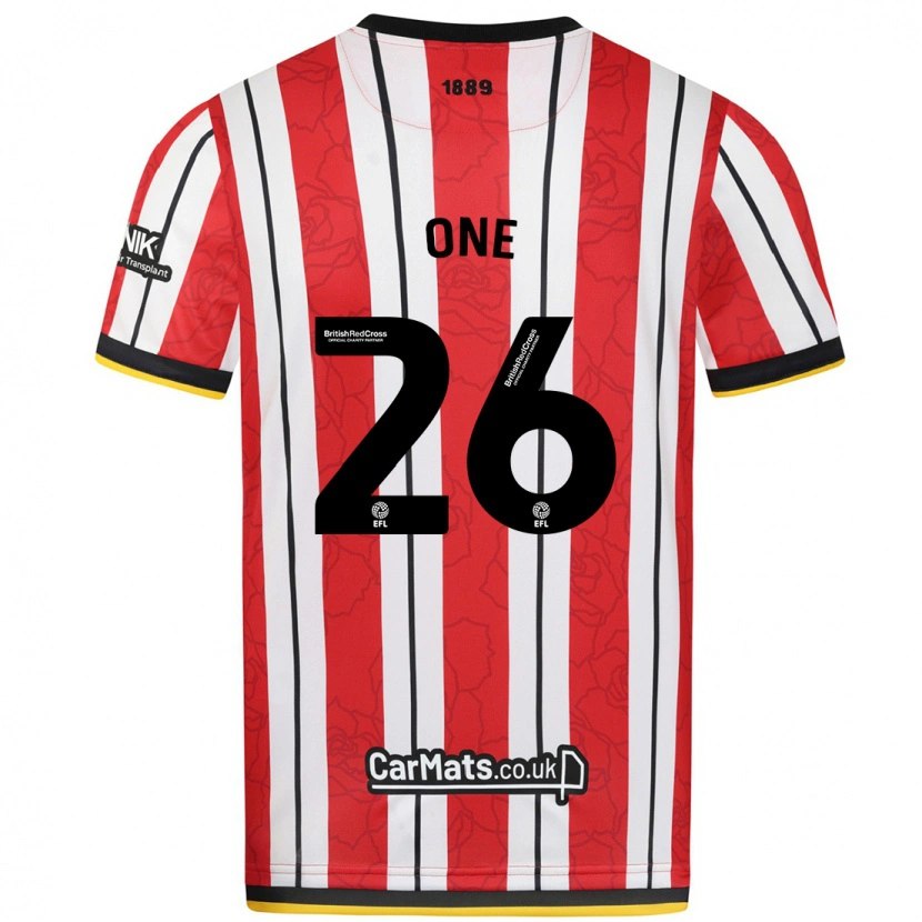 Danxen Kvinnor Ryan Oné #26 Röda Vita Ränder Hemmatröja Matchtröjor 2024/25 Tröjor T-Tröja