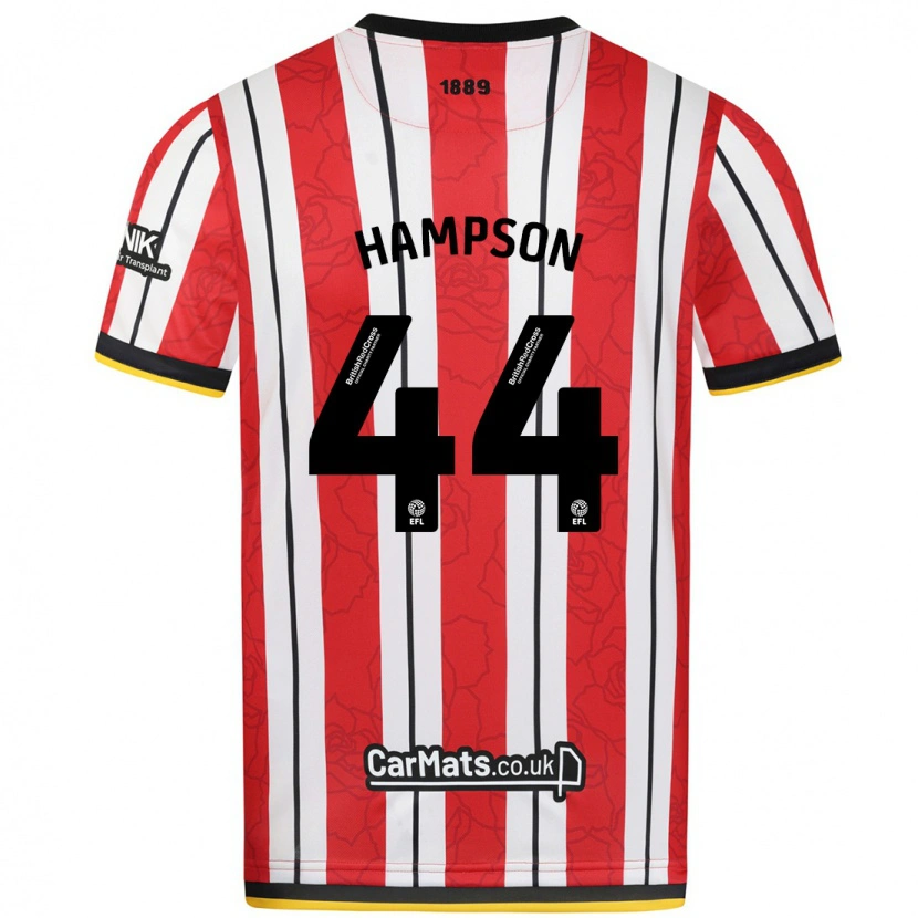 Danxen Kvinnor Owen Hampson #44 Röda Vita Ränder Hemmatröja Matchtröjor 2024/25 Tröjor T-Tröja