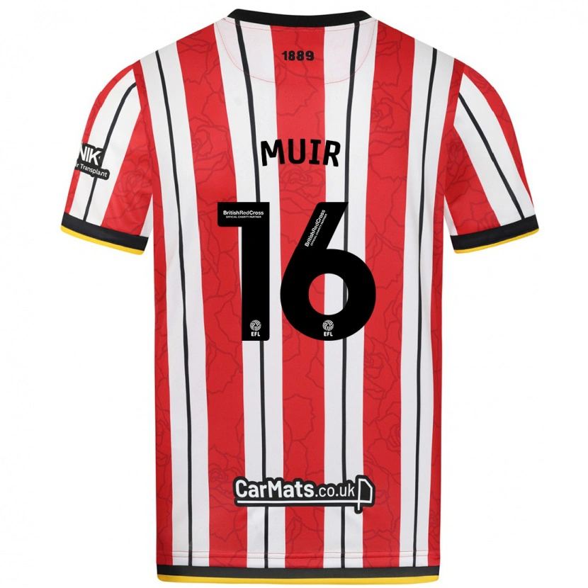 Danxen Kvinnor Chene Muir #16 Röda Vita Ränder Hemmatröja Matchtröjor 2024/25 Tröjor T-Tröja