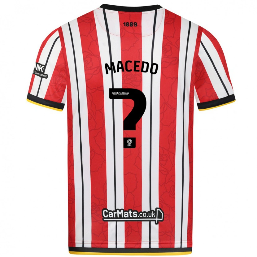 Danxen Kvinnor Fernando Macedo #0 Röda Vita Ränder Hemmatröja Matchtröjor 2024/25 Tröjor T-Tröja