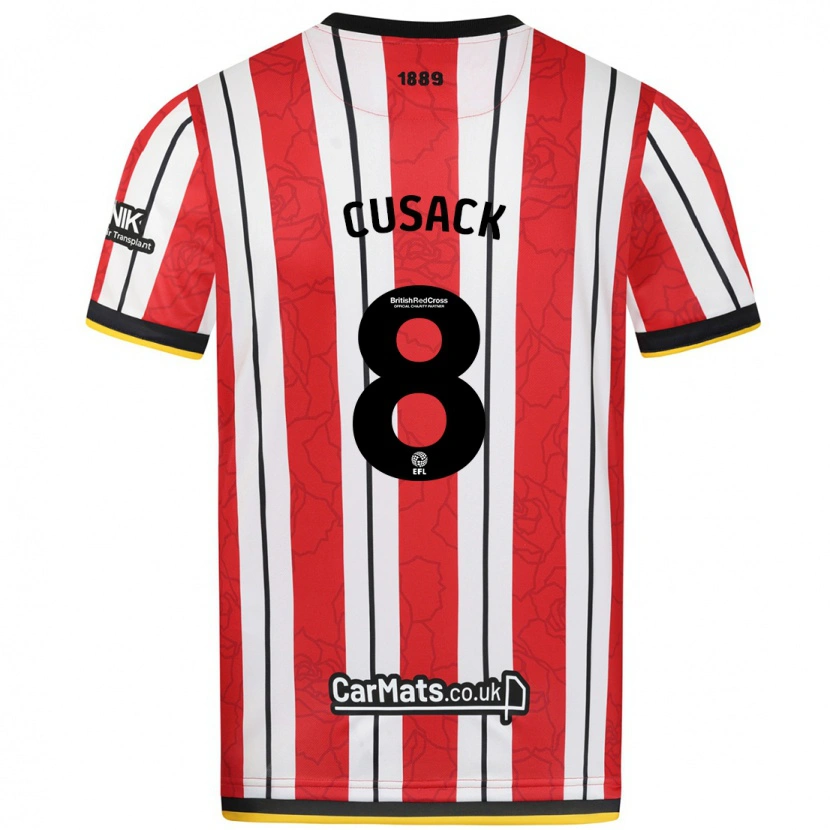 Danxen Kvinnor Maddy Cusack † #8 Röda Vita Ränder Hemmatröja Matchtröjor 2024/25 Tröjor T-Tröja