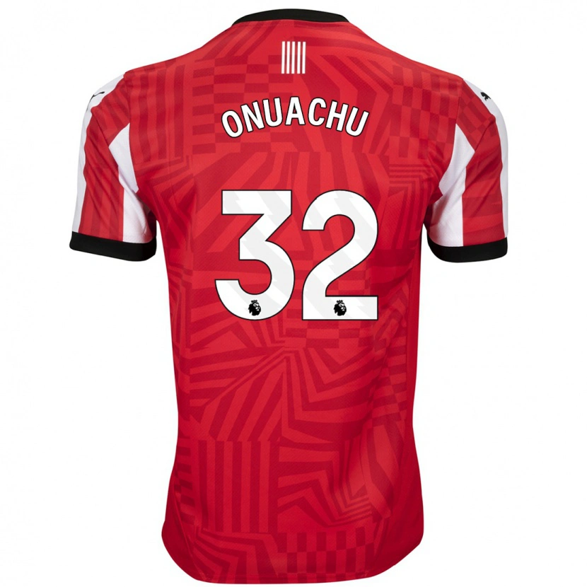 Danxen Kvinnor Paul Onuachu #32 Röd Vit Hemmatröja Matchtröjor 2024/25 Tröjor T-Tröja