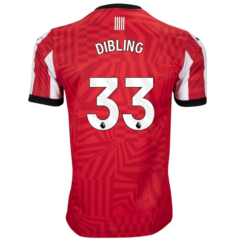 Danxen Kvinnor Tyler Dibling #33 Röd Vit Hemmatröja Matchtröjor 2024/25 Tröjor T-Tröja