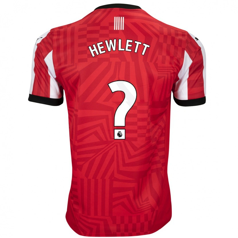 Danxen Kvinnor Jem Hewlett #0 Röd Vit Hemmatröja Matchtröjor 2024/25 Tröjor T-Tröja