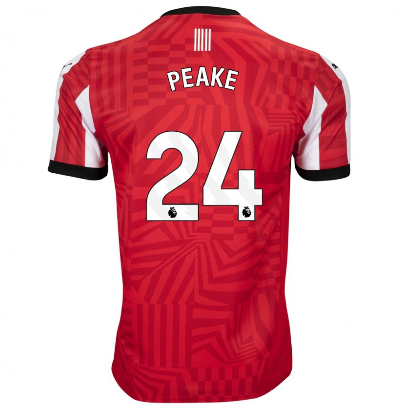Danxen Kvinnor Paige Peake #24 Röd Vit Hemmatröja Matchtröjor 2024/25 Tröjor T-Tröja