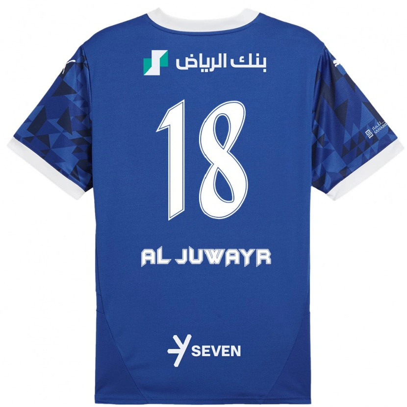 Danxen Kvinnor Musab Al-Juwayr #18 Mörkblå Vit Hemmatröja Matchtröjor 2024/25 Tröjor T-Tröja