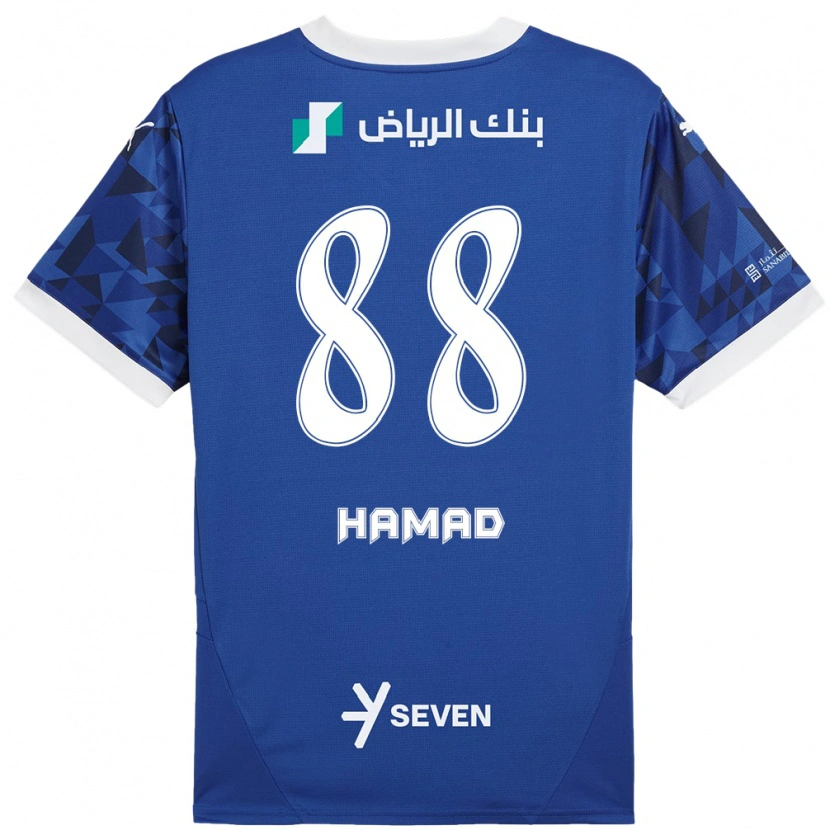 Danxen Kvinnor Hamad Al-Yami #88 Mörkblå Vit Hemmatröja Matchtröjor 2024/25 Tröjor T-Tröja