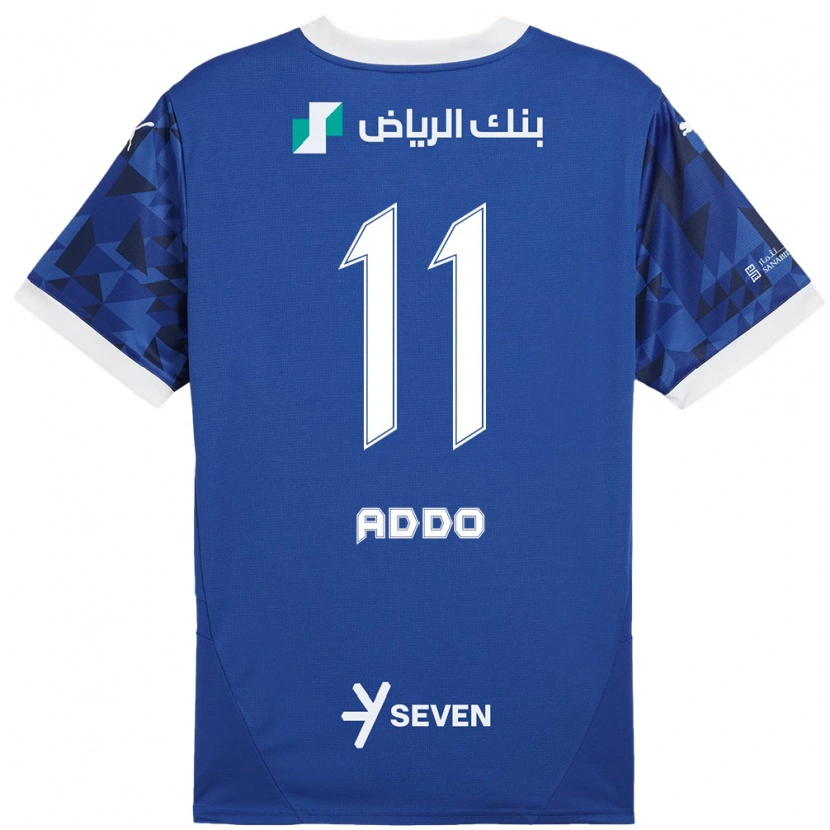 Danxen Kvinnor Elizabeth Addo #11 Mörkblå Vit Hemmatröja Matchtröjor 2024/25 Tröjor T-Tröja