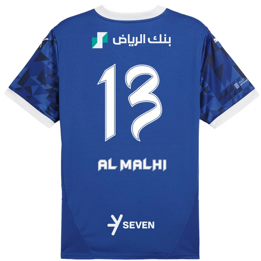 Danxen Kvinnor Al Muhra Al-Malhi #13 Mörkblå Vit Hemmatröja Matchtröjor 2024/25 Tröjor T-Tröja