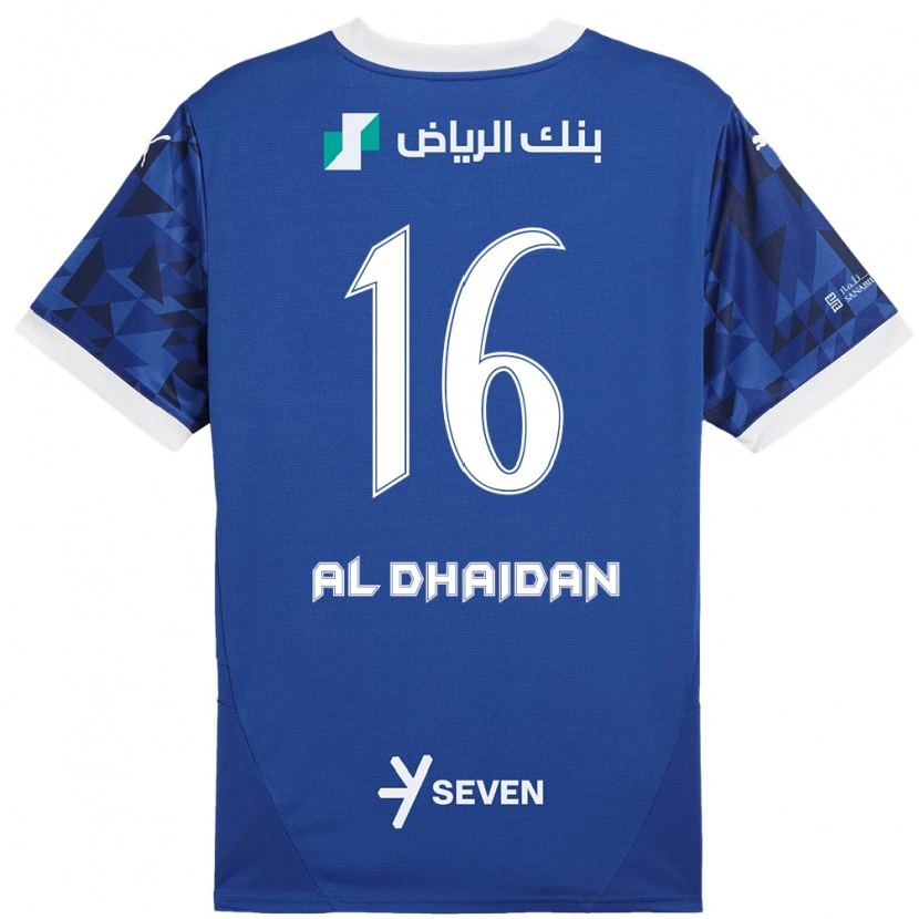 Danxen Kvinnor Nadia Al-Dhaidan #16 Mörkblå Vit Hemmatröja Matchtröjor 2024/25 Tröjor T-Tröja