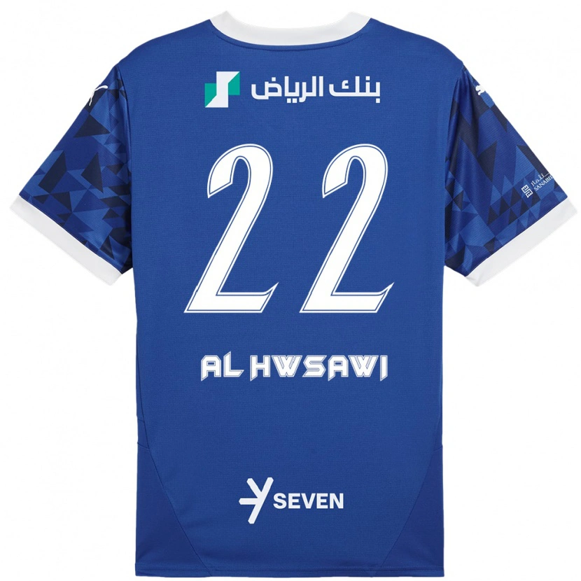 Danxen Kvinnor Shorouq Al-Hwsawi #22 Mörkblå Vit Hemmatröja Matchtröjor 2024/25 Tröjor T-Tröja