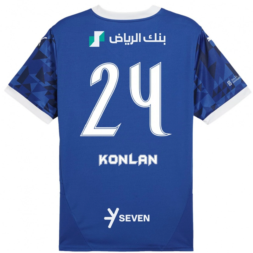 Danxen Kvinnor Cynthia Konlan #24 Mörkblå Vit Hemmatröja Matchtröjor 2024/25 Tröjor T-Tröja