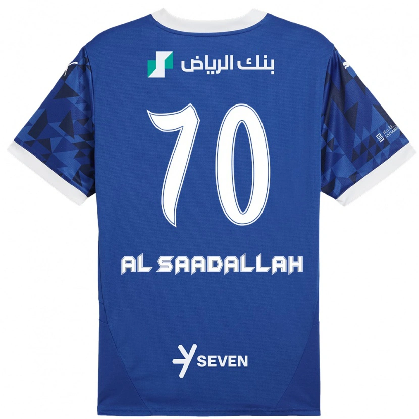 Danxen Kvinnor Hessa Al-Saadallah #70 Mörkblå Vit Hemmatröja Matchtröjor 2024/25 Tröjor T-Tröja