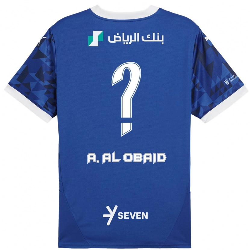 Danxen Kvinnor Abdulrahman Al-Obaid #0 Mörkblå Vit Hemmatröja Matchtröjor 2024/25 Tröjor T-Tröja
