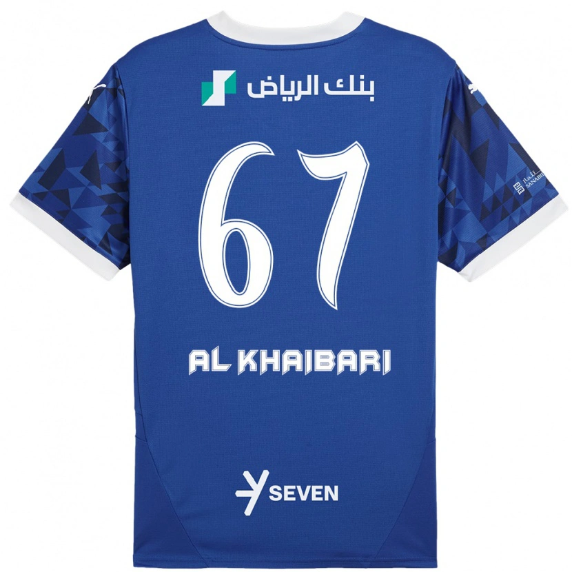 Danxen Kvinnor Mohammed Al-Khaibari #67 Mörkblå Vit Hemmatröja Matchtröjor 2024/25 Tröjor T-Tröja