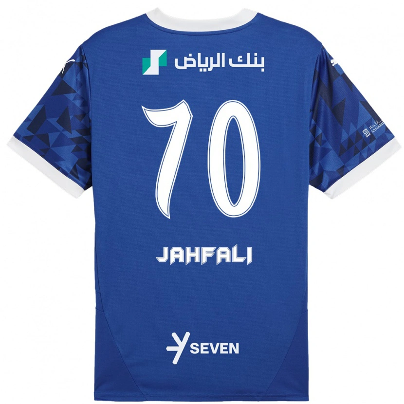 Danxen Kvinnor Mohammed Jahfali #70 Mörkblå Vit Hemmatröja Matchtröjor 2024/25 Tröjor T-Tröja