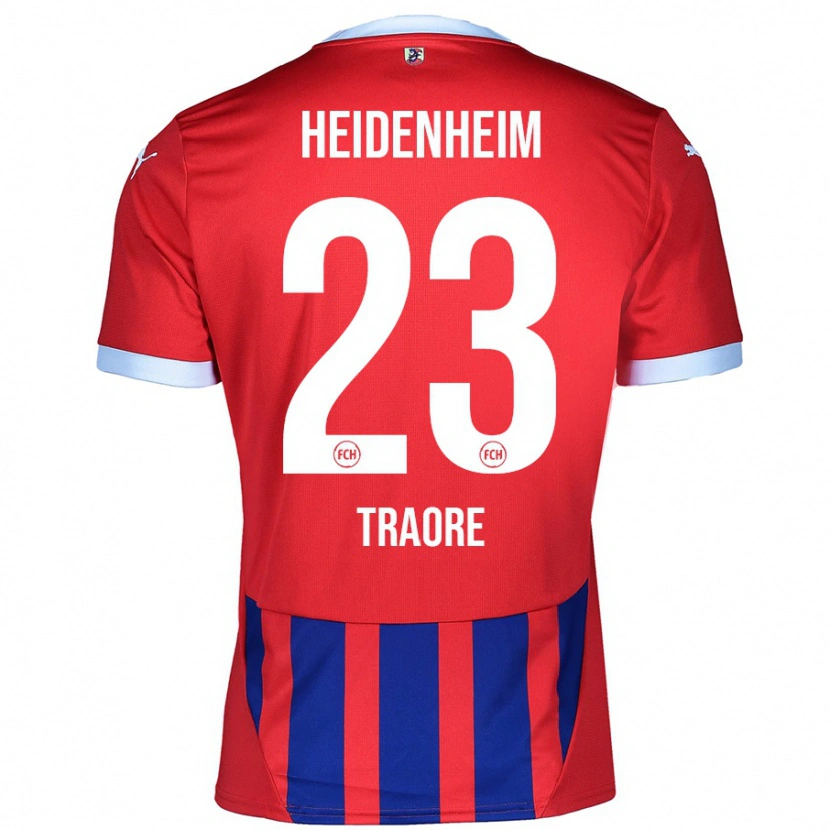 Danxen Kvinnor Omar Traoré #23 Röd Blå Hemmatröja Matchtröjor 2024/25 Tröjor T-Tröja