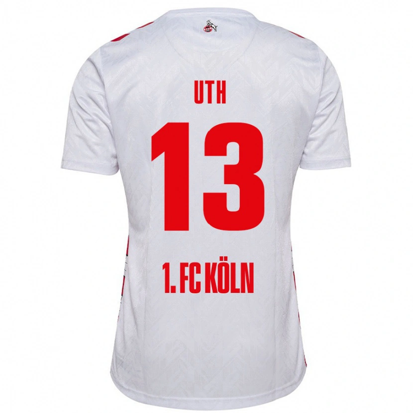 Danxen Kvinnor Mark Uth #13 Vit Röd Hemmatröja Matchtröjor 2024/25 Tröjor T-Tröja