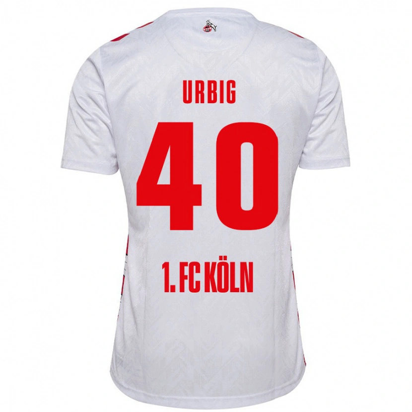 Danxen Kvinnor Jonas Urbig #40 Vit Röd Hemmatröja Matchtröjor 2024/25 Tröjor T-Tröja