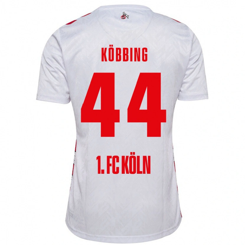 Danxen Kvinnor Matthias Köbbing #44 Vit Röd Hemmatröja Matchtröjor 2024/25 Tröjor T-Tröja
