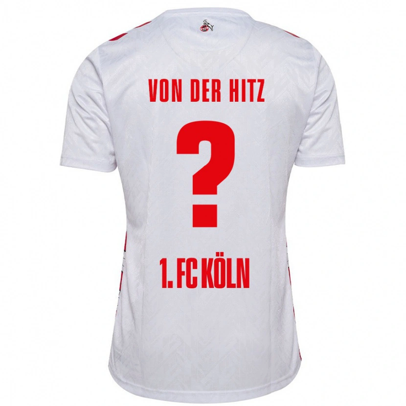 Danxen Kvinnor Justin Von Der Hitz #0 Vit Röd Hemmatröja Matchtröjor 2024/25 Tröjor T-Tröja