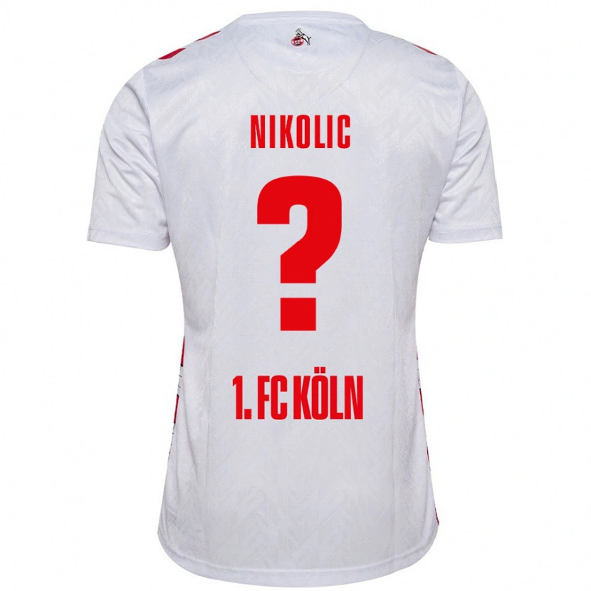 Danxen Kvinnor Milan Nikolic #0 Vit Röd Hemmatröja Matchtröjor 2024/25 Tröjor T-Tröja