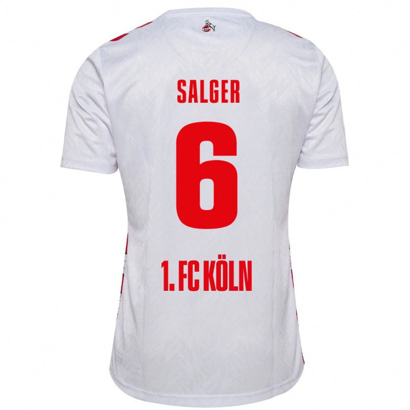 Danxen Kvinnor Stephan Salger #6 Vit Röd Hemmatröja Matchtröjor 2024/25 Tröjor T-Tröja