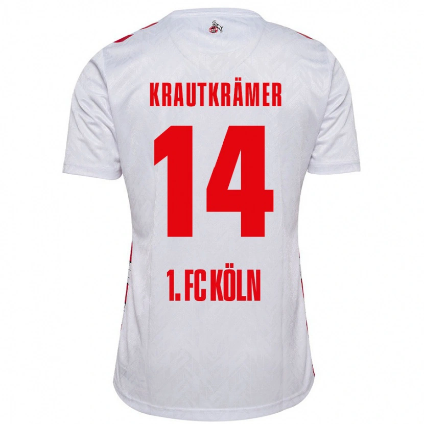 Danxen Kvinnor Jakob Krautkrämer #14 Vit Röd Hemmatröja Matchtröjor 2024/25 Tröjor T-Tröja