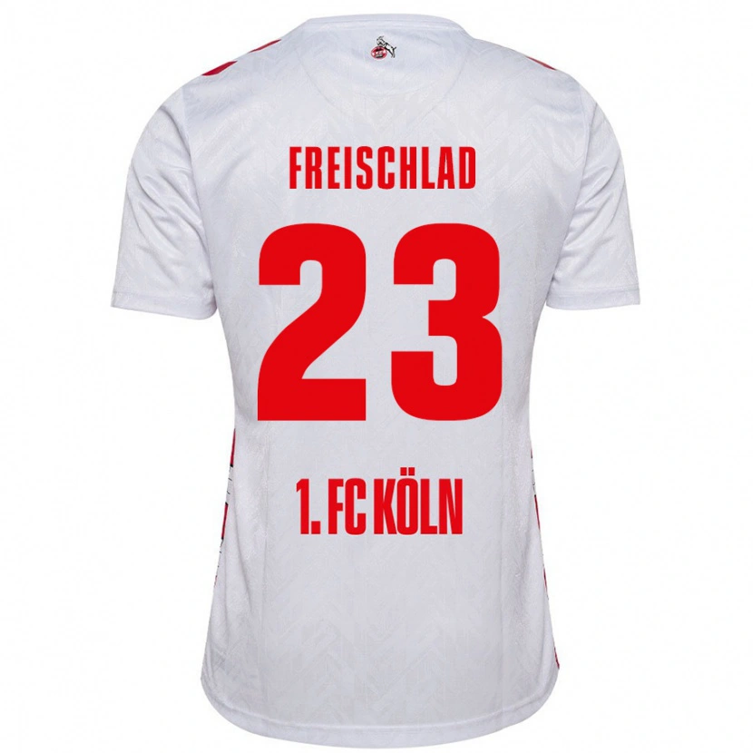 Danxen Kvinnor Yannick Freischlad #23 Vit Röd Hemmatröja Matchtröjor 2024/25 Tröjor T-Tröja
