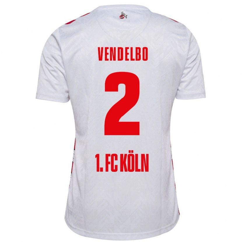 Danxen Kvinnor Sofie Vendelbo #2 Vit Röd Hemmatröja Matchtröjor 2024/25 Tröjor T-Tröja
