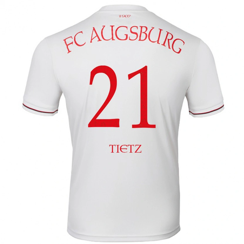 Danxen Kvinnor Phillip Tietz #21 Vit Hemmatröja Matchtröjor 2024/25 Tröjor T-Tröja