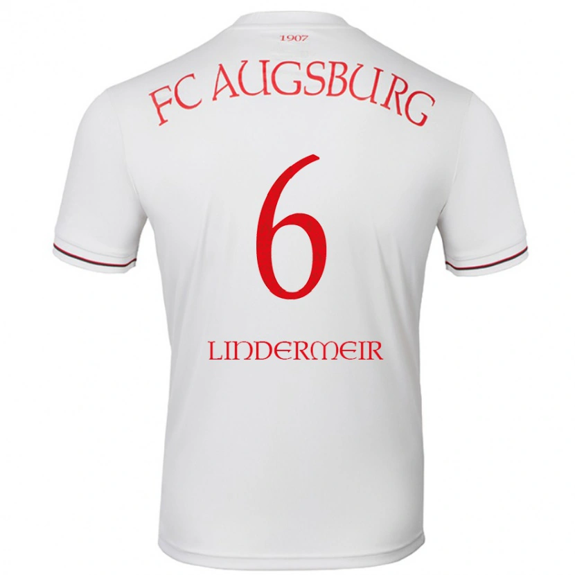 Danxen Kvinnor Dominik Lindermeir #6 Vit Hemmatröja Matchtröjor 2024/25 Tröjor T-Tröja