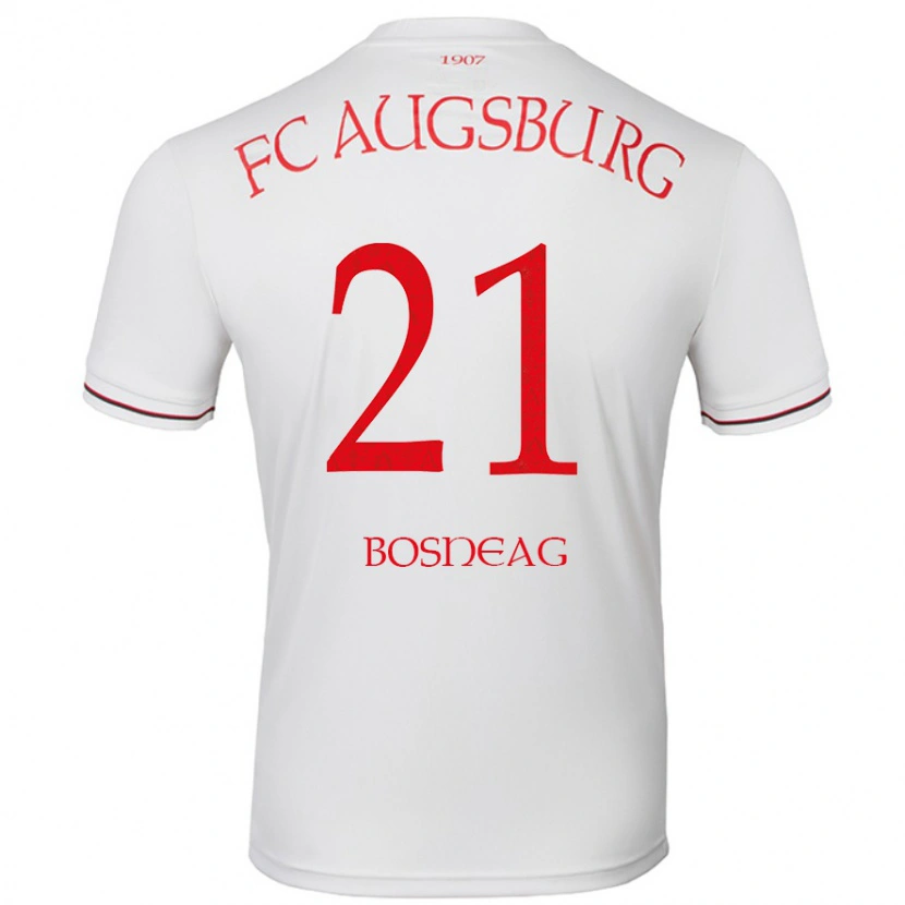 Danxen Kvinnor Ioan Boșneag #21 Vit Hemmatröja Matchtröjor 2024/25 Tröjor T-Tröja