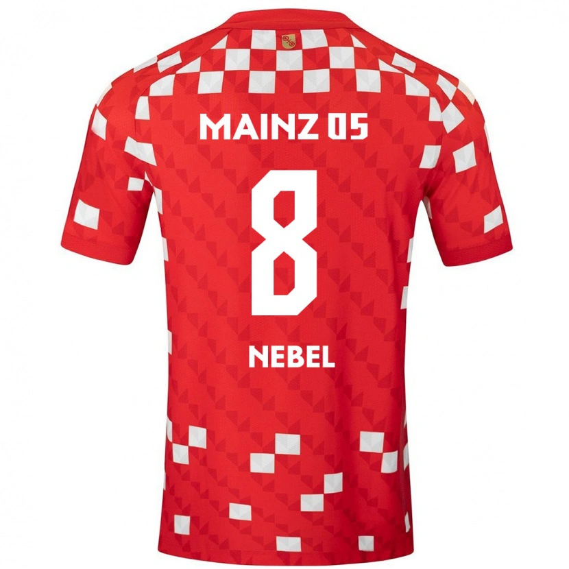 Danxen Kvinnor Paul Nebel #8 Vit Röd Hemmatröja Matchtröjor 2024/25 Tröjor T-Tröja