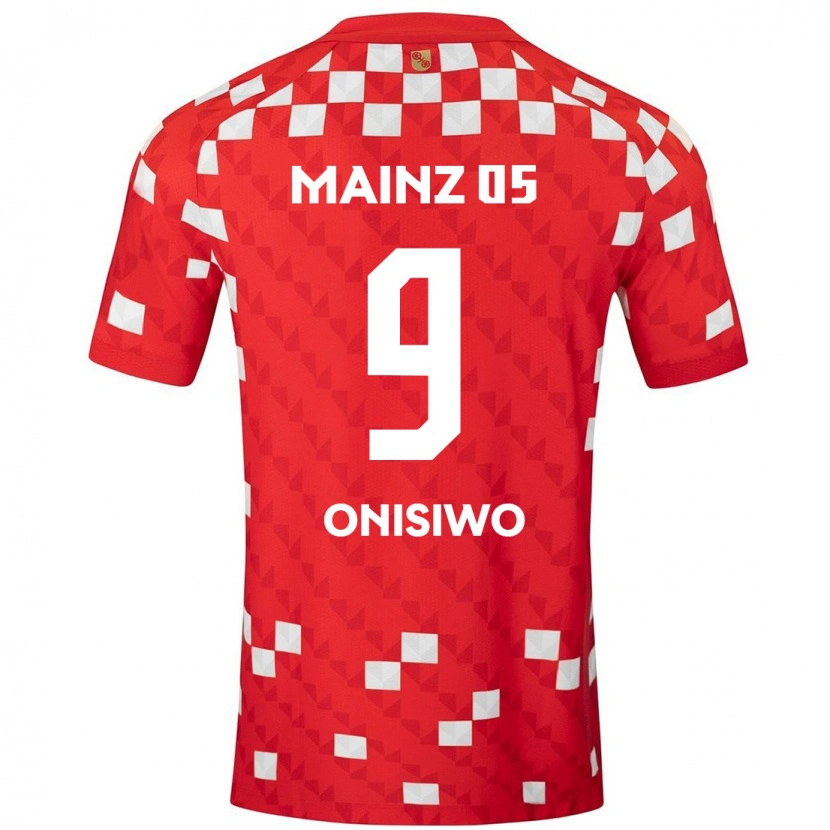 Danxen Kvinnor Karim Onisiwo #9 Vit Röd Hemmatröja Matchtröjor 2024/25 Tröjor T-Tröja