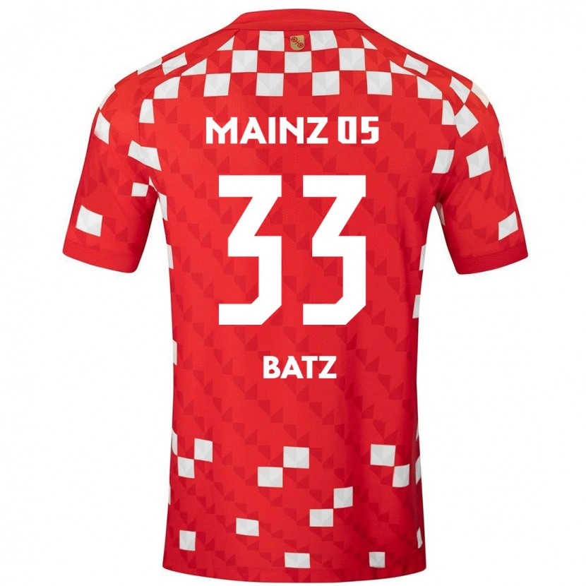Danxen Kvinnor Daniel Batz #33 Vit Röd Hemmatröja Matchtröjor 2024/25 Tröjor T-Tröja