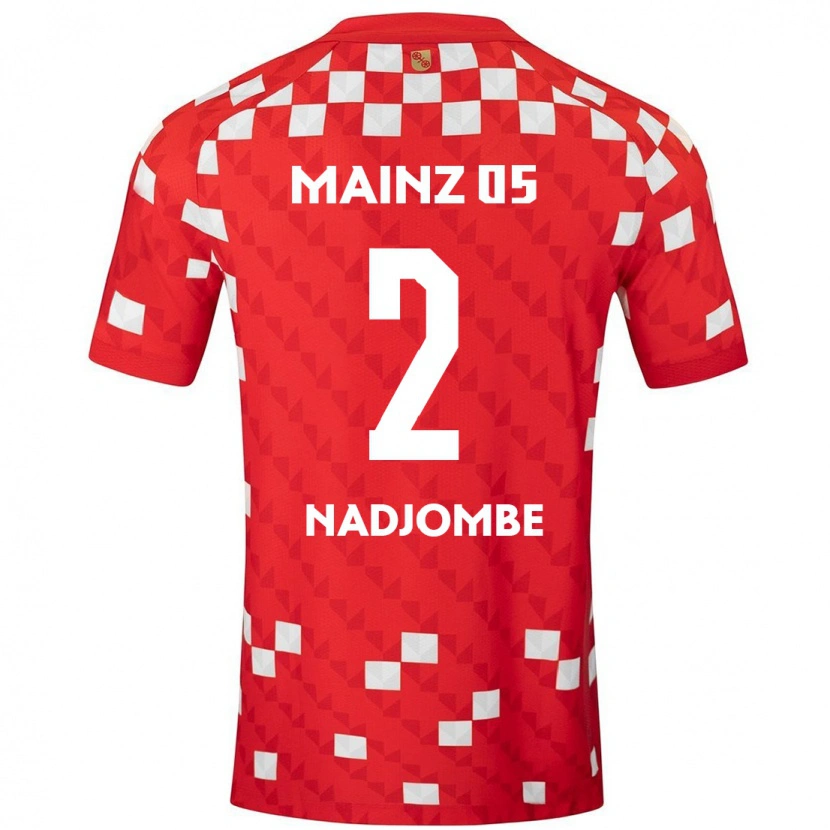Danxen Kvinnor Jean-Marie Nadjombe #2 Vit Röd Hemmatröja Matchtröjor 2024/25 Tröjor T-Tröja