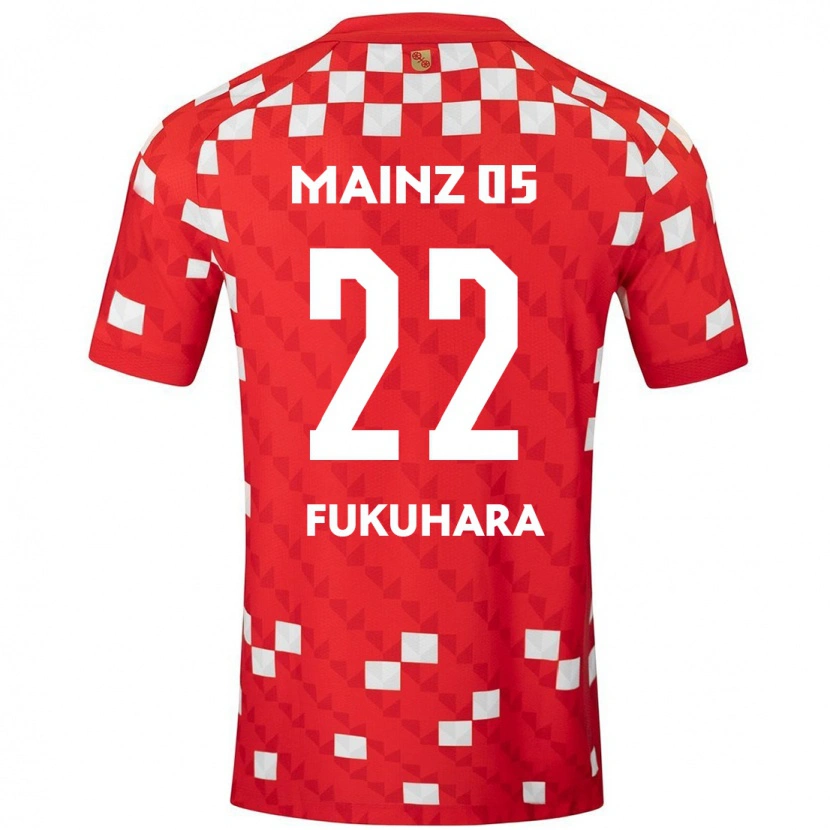 Danxen Kvinnor Yuuka Fukuhara #22 Vit Röd Hemmatröja Matchtröjor 2024/25 Tröjor T-Tröja