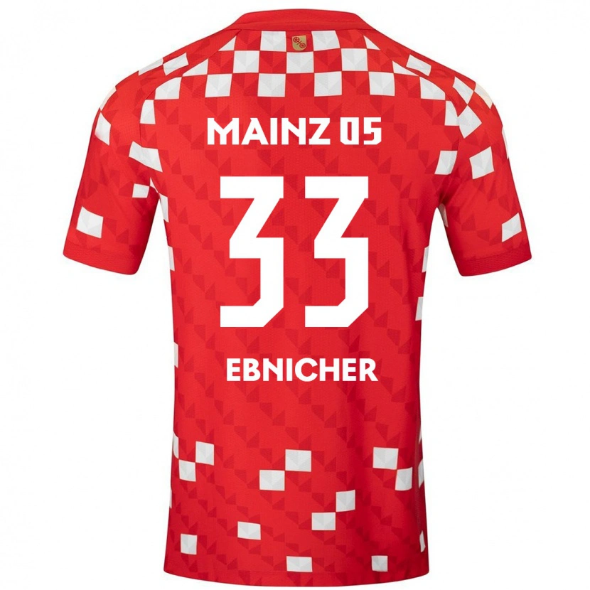 Danxen Kvinnor Sabine Ebnicher #33 Vit Röd Hemmatröja Matchtröjor 2024/25 Tröjor T-Tröja