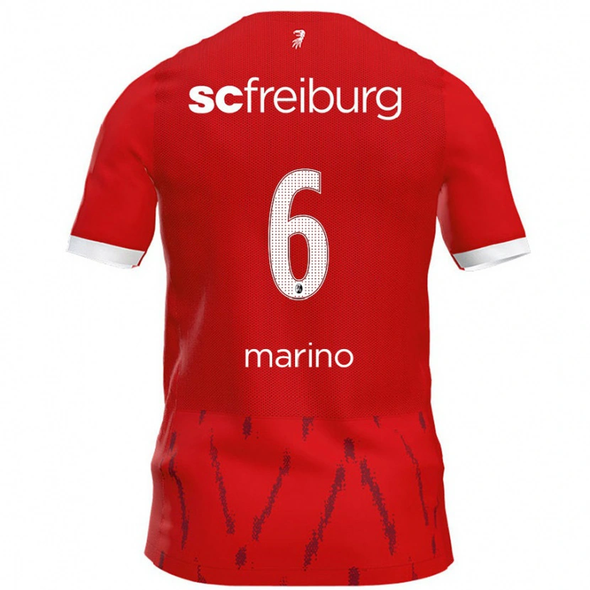 Danxen Kvinnor Luca Marino #6 Röd Hemmatröja Matchtröjor 2024/25 Tröjor T-Tröja